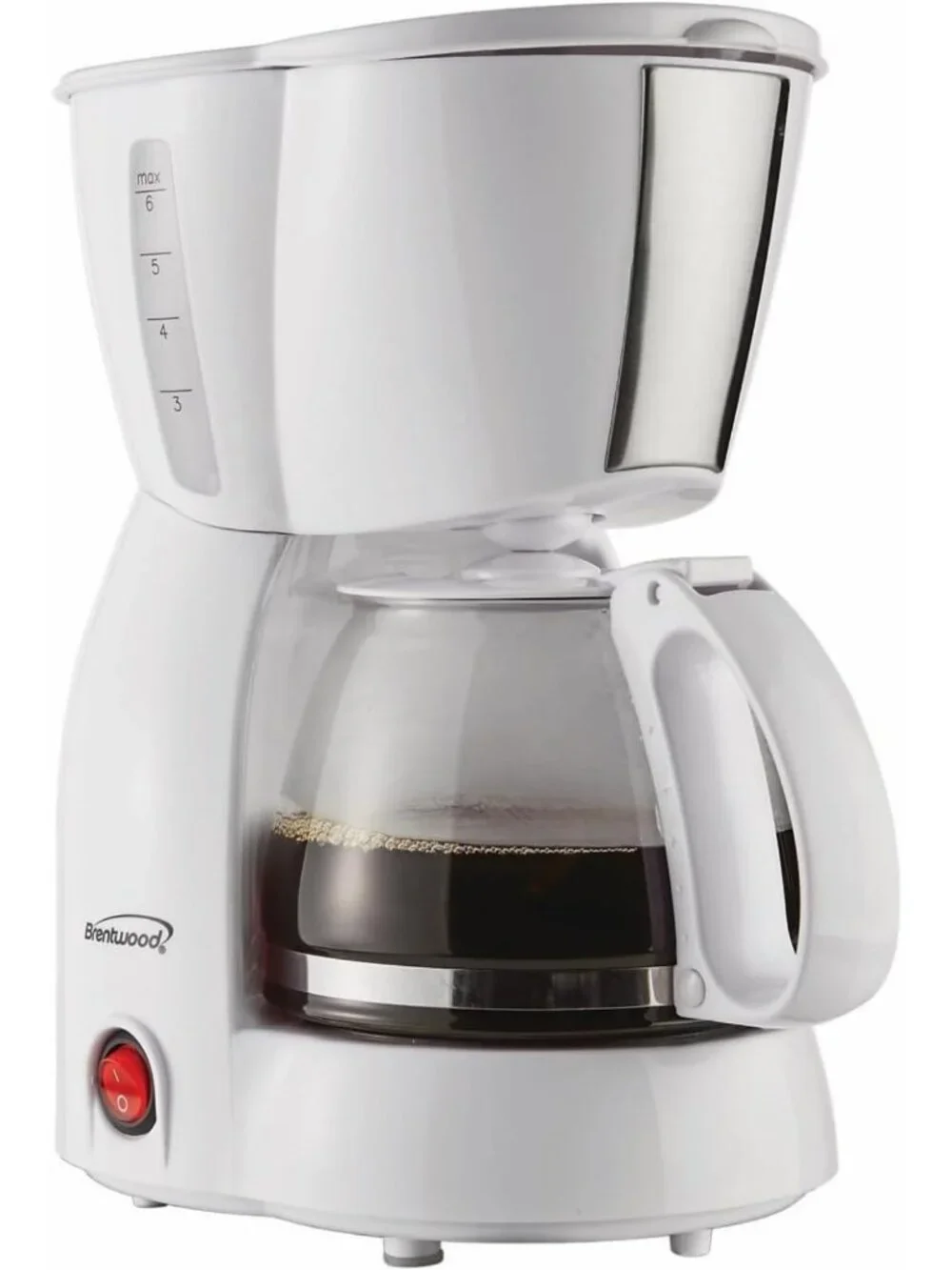 Compact 4-Cup Coffee Maker in White - Perfect for Home or Office Brewing